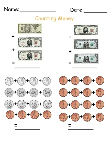 money worksheets dollars and cents Money Worksheet