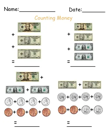 money worksheets dollars and cents More Counting Money Printable Worksheets