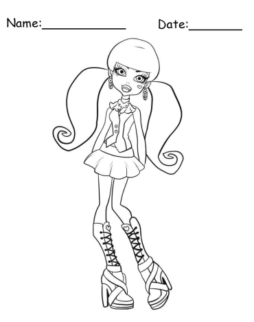Free Printable Monster High Coloring Pages