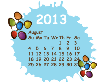 August 2013 Calendars 