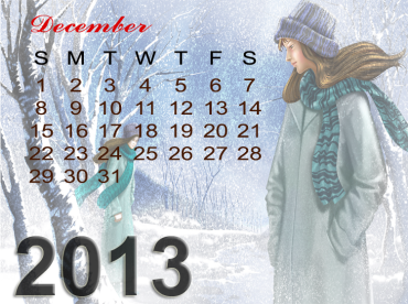 Printable Monthly December Calendars
