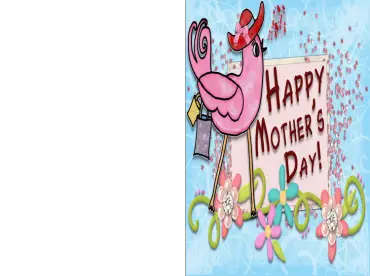 Blue Mother's Day Card