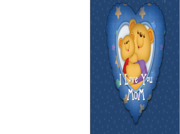 Printable Bear Mother's Day Card