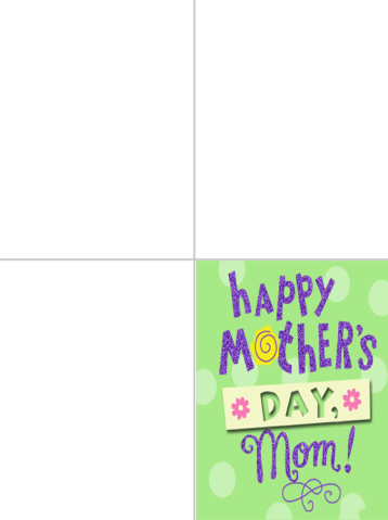 Printable Happy Mother's Day, Mom Cards