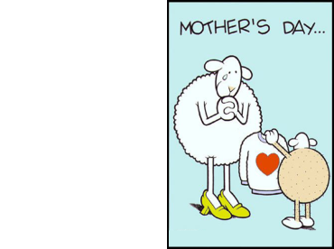 Printable Lamb Happy Mothers Day Cards