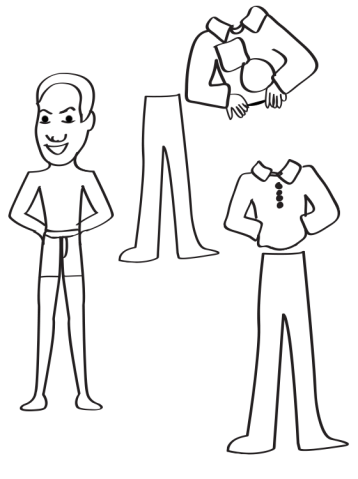 Young Man Paper Doll