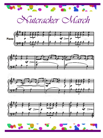 Nutcracker March Piano Music