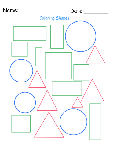 Free Printable Different Shapes Worksheet