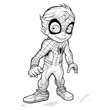 Baby Spiderman Coloring Pages