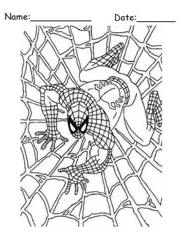 Spiderman Web Coloring Page