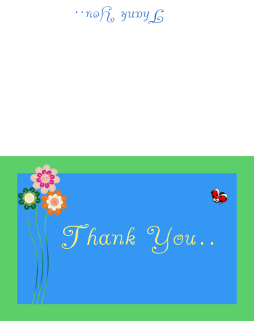 Floral Thank You Printable Cards