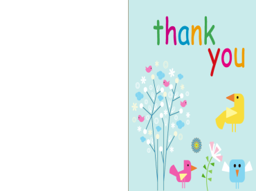 Printable Blue Thank You Cards