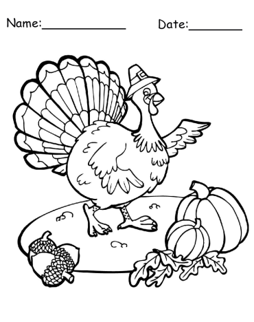 Turkey Printable Thanksgiving Coloring Page