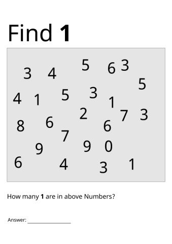 Printable Visual Scanning Worksheet