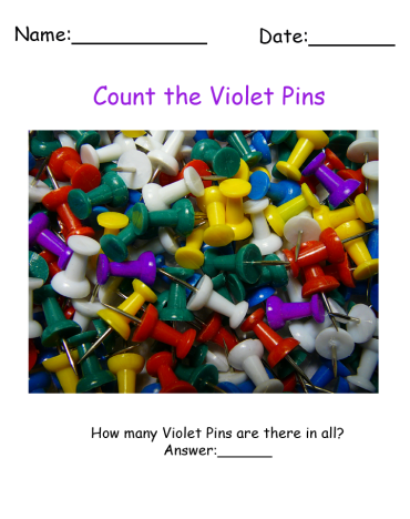 Violet Pins Printable Visual Scanning Sheets