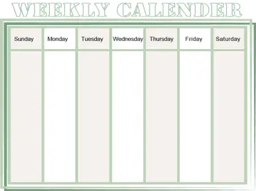 20+ Free Printable Weekly Calendars