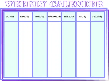 20+ Free Printable Weekly Calendars