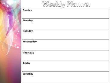 Shine Weekly Planner Printable Calendars
