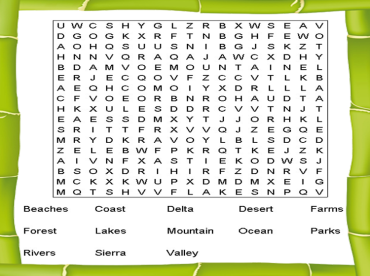 Fun Search Word Puzzles